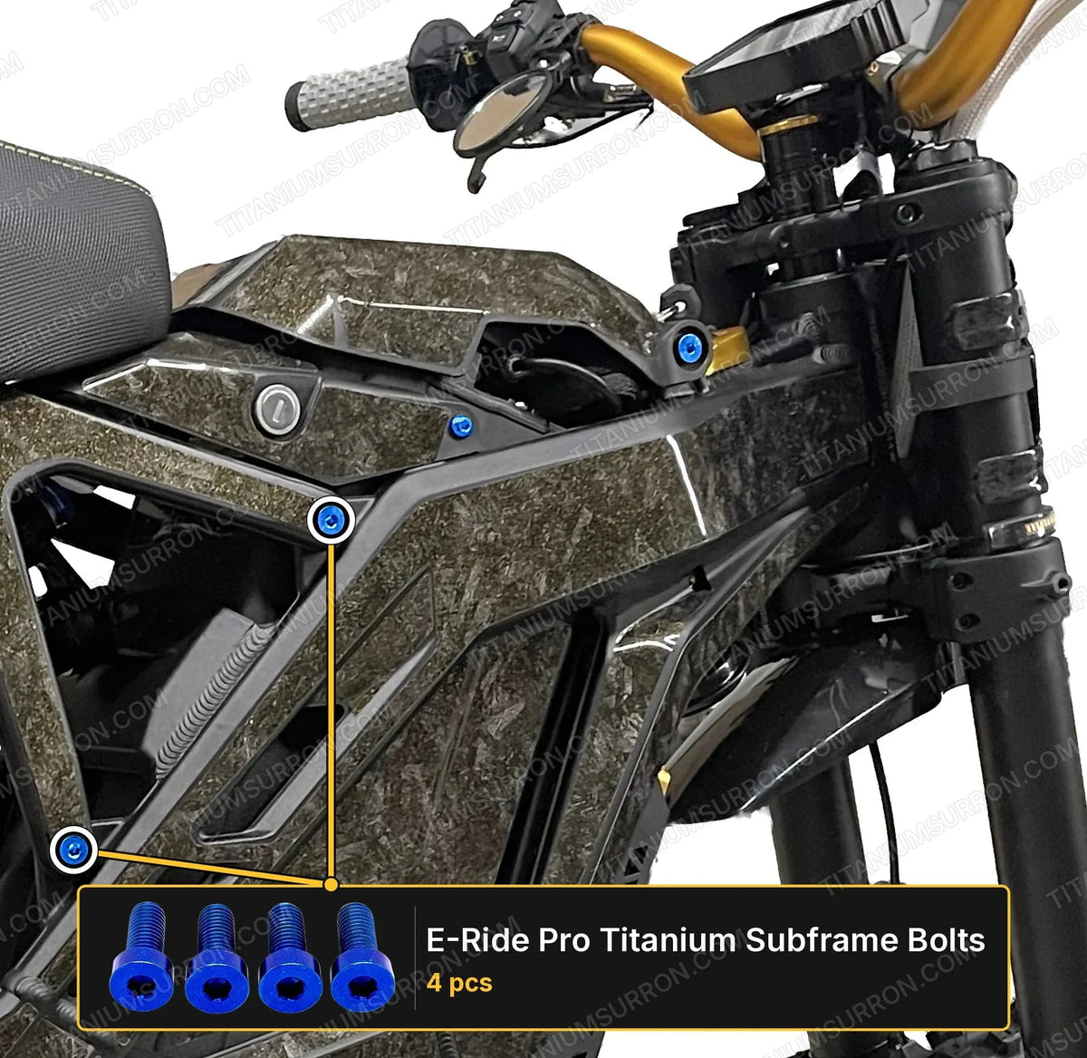 Titanium Seat/ Subframe Bolts for E-moto