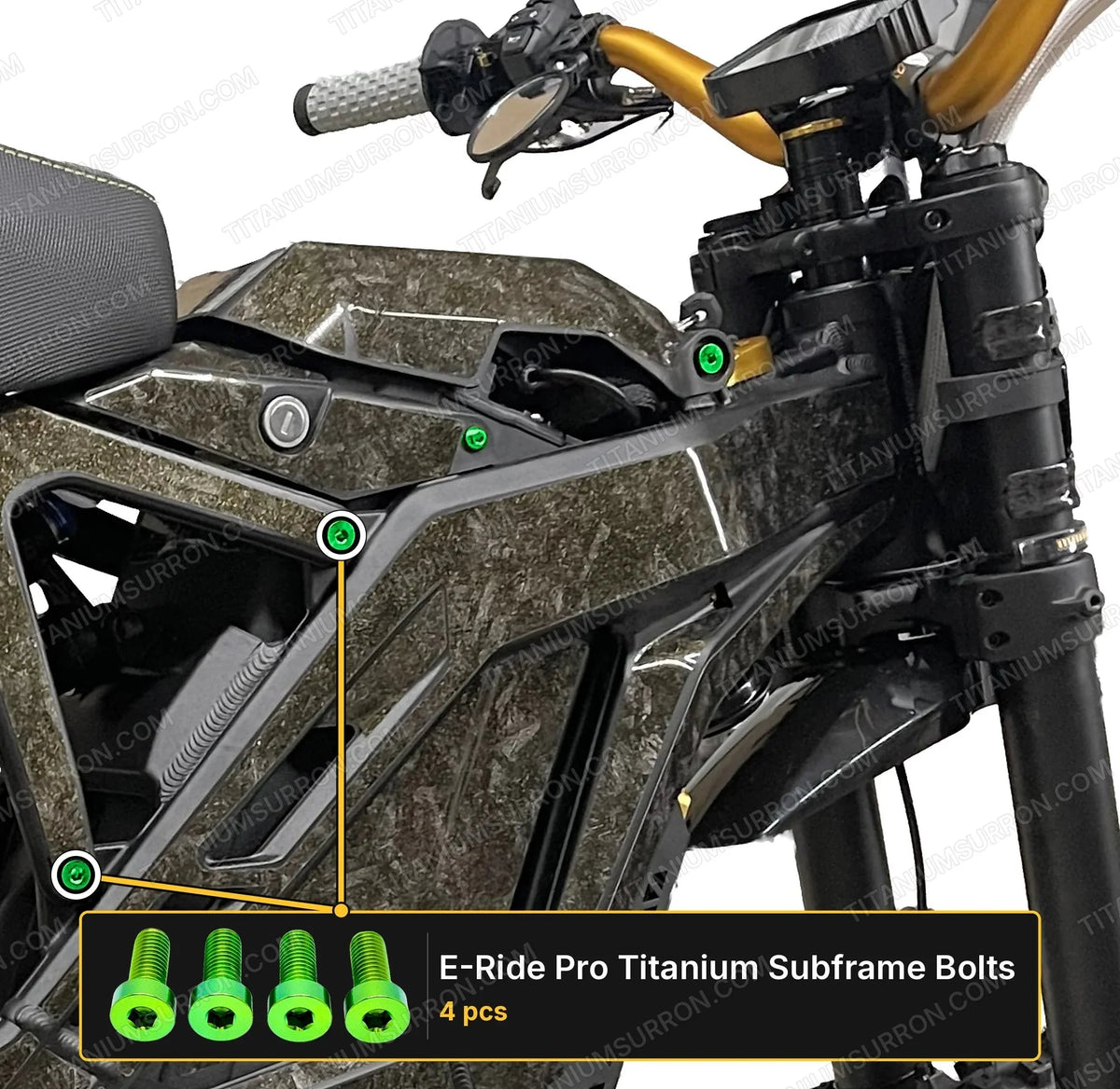 Titanium Seat/ Subframe Bolts for E-moto