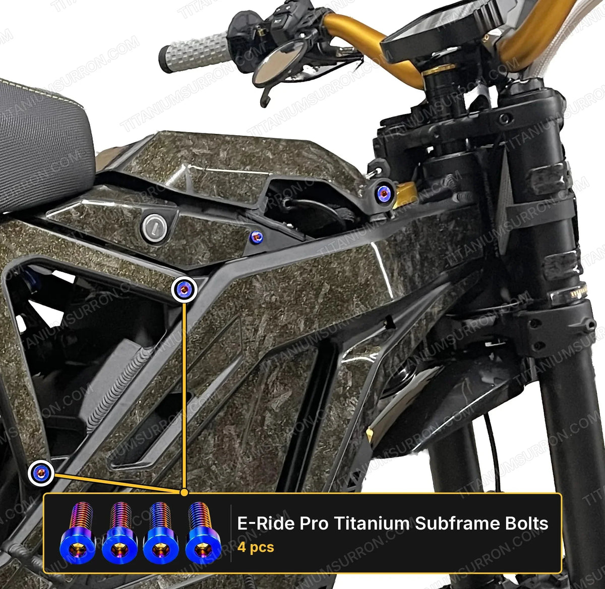 Titanium Seat/ Subframe Bolts for E-moto