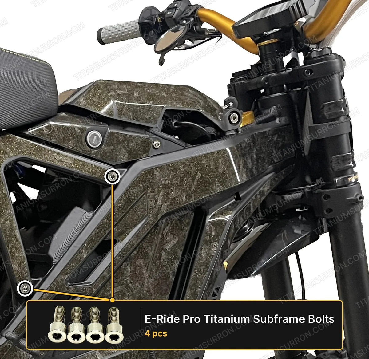 Titanium Seat/ Subframe Bolts for E-moto