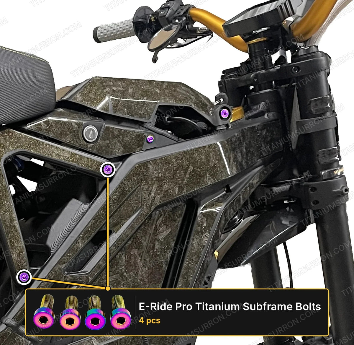Titanium Seat/ Subframe Bolts for E-moto