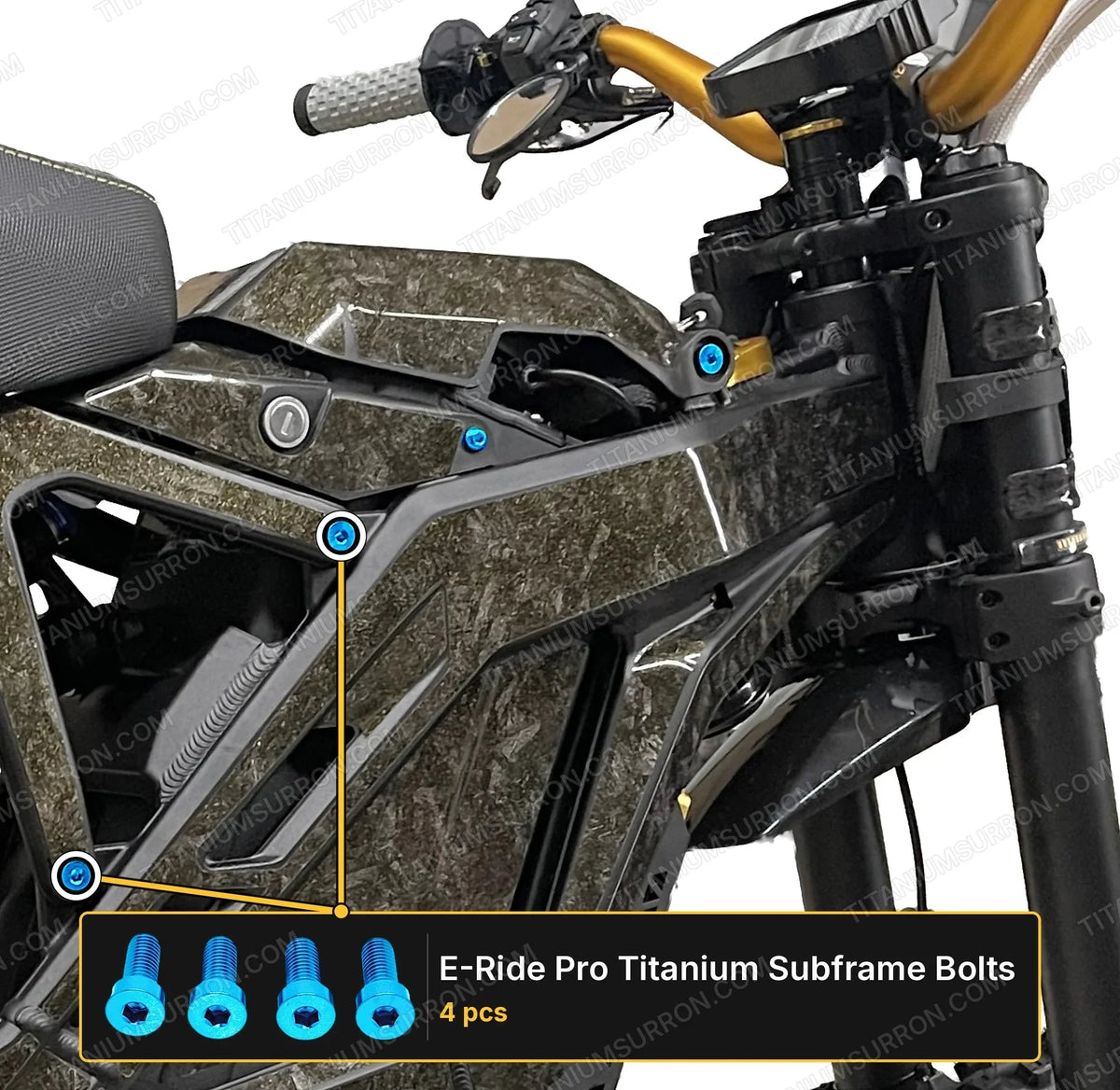 Titanium Seat/ Subframe Bolts for E-moto