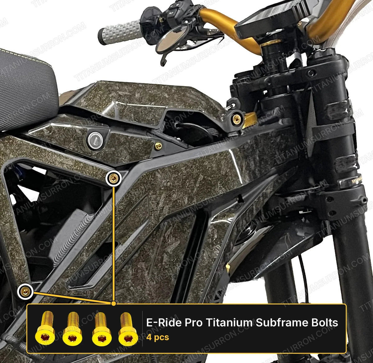 Titanium Seat/ Subframe Bolts for E-moto