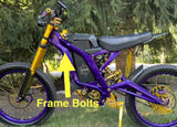 Titanium upper frame bolts for Surron, E-Ride Pro, and 79 Bike