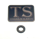 Titanium washers M5 to M10 for e-moto builds — PVD coated