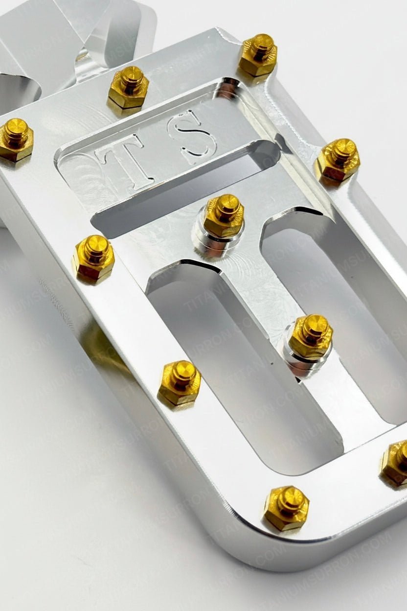 TS Custom Foot Pegs w/ Titanium Grips for Surron and Most Light E-moto