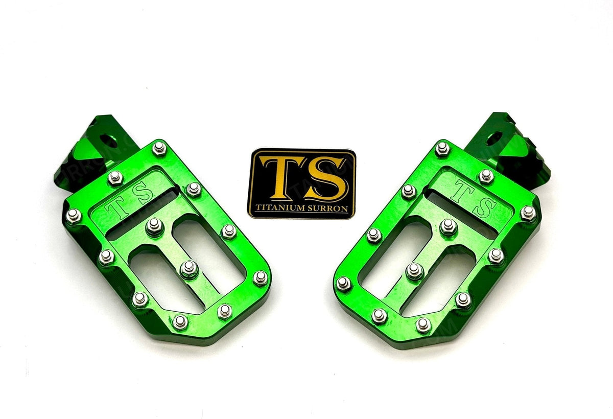 TS Custom Foot Pegs w/ Titanium Grips for Surron and Most Light E-moto