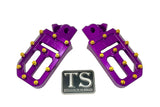 TS Custom Foot Pegs w/ Titanium Grips for Surron and Most Light E-moto