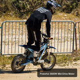 Tuttio Soleil01 GB electric dirt bike front three-quarter view