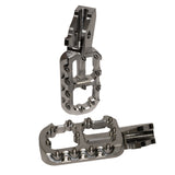 Prickly MX foot pegs for Surron Ultra Bee in raw billet finish