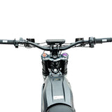 Ventus One Plus electric dirt bike — swingarm and drivetrain close-up