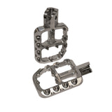 Prickly wide foot pegs for Talaria in raw billet 7075