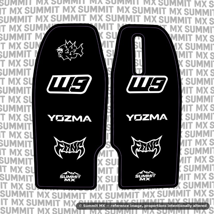 Yozma IN10 Fork Guard Decal — Outline style