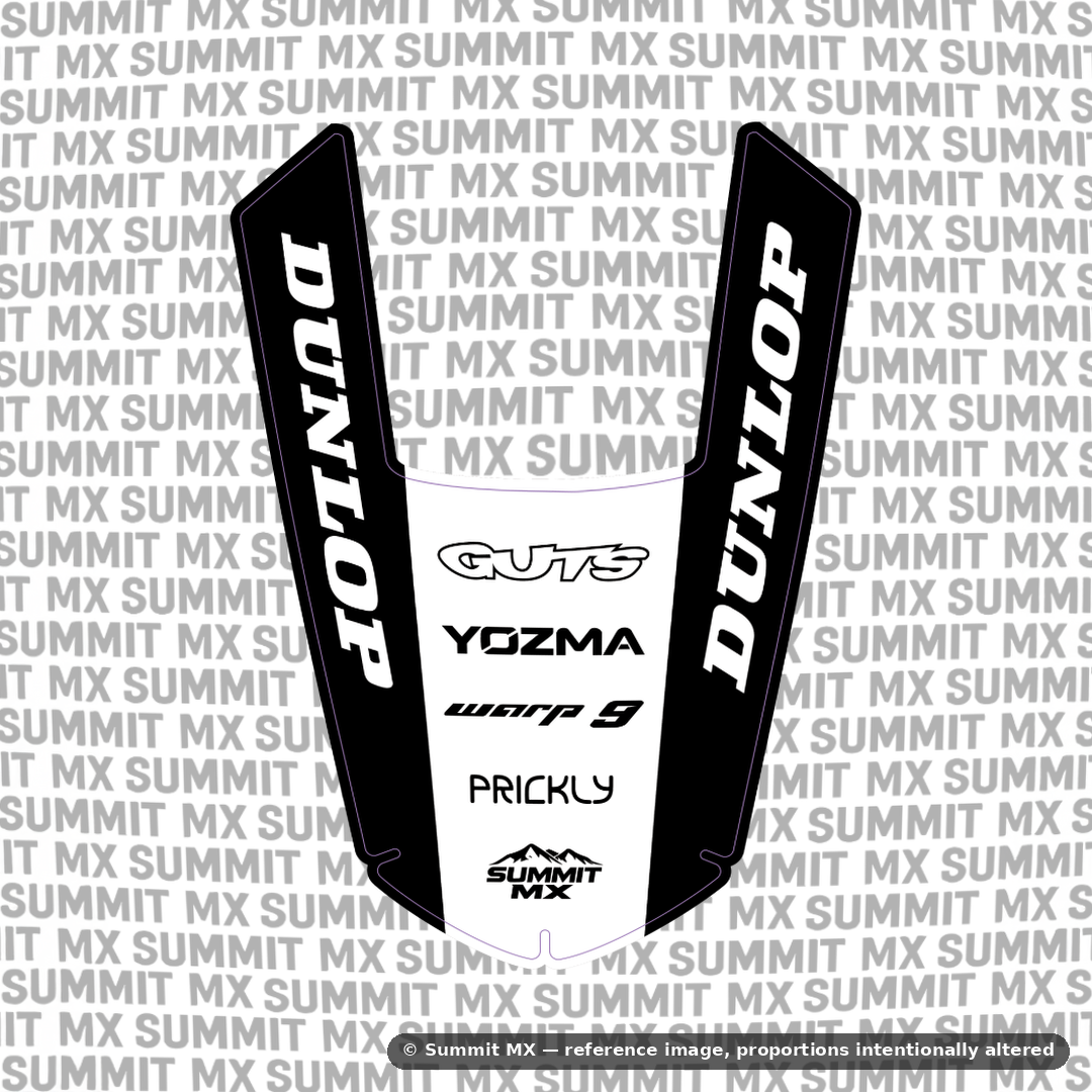Yozma IN10 Rear Fender Decal — installed on fender